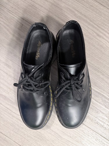 Black platform lace shoes - platform, up