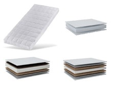 Cot Bed Junior MATTRESS Foam Coconut BUCKWHEAT 3 sizes + Waterproof bed sheet