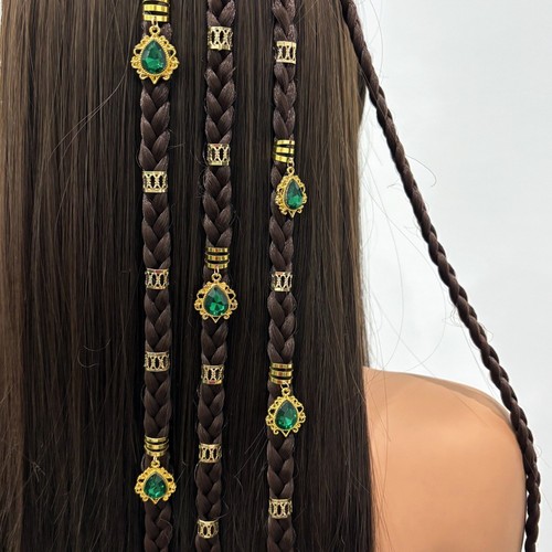 Hair braids rings - braids, beads