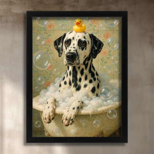Dalmatian art print cute - dalmatian,