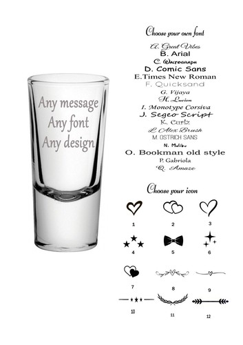 Personalised shot glass - personalised,