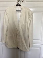 VINTAGE MENS CREAM M & S  EVENING DINNER JACKET  44" CHEST 25/31
