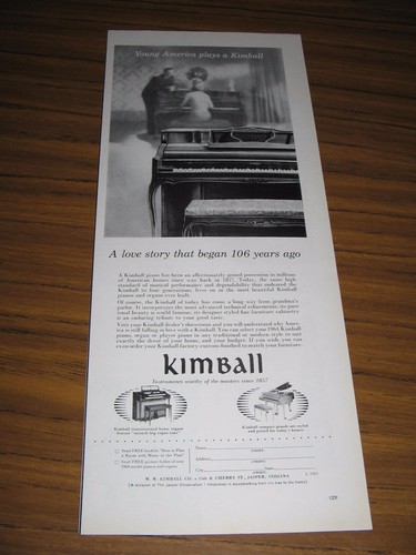 1963 print kimball - pianos, &