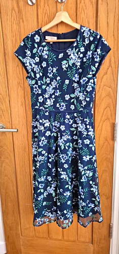 Hobbs navy floral embroidered - floral,