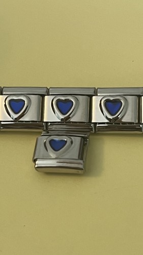 Blue love heart silver - love,