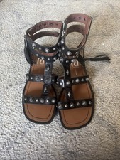 River Island Stud Detail Gladiator Sandal - Black Size 6 RRP £55