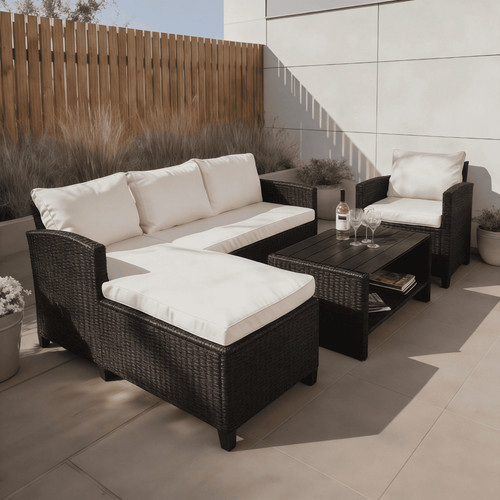 Black piece rattan - 4,