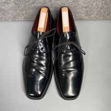 Design Loake Titan Shoes Mens UK 9 Black Derby Leather Formal Good Condition