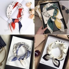 70cm Women Silk Scarf