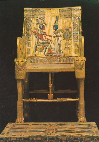 Tutankhamun golden throne - golden,