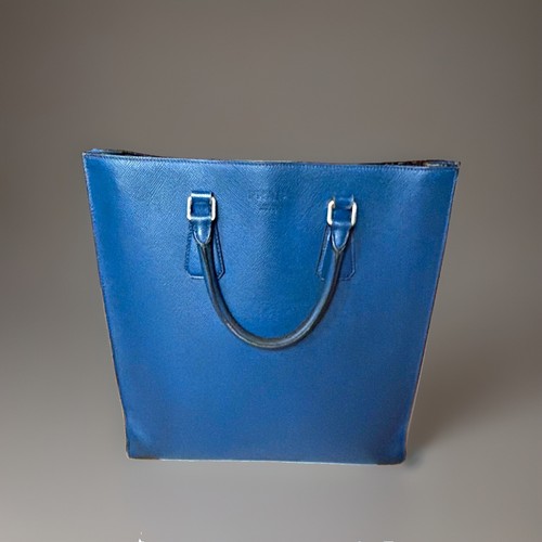 Prada saffiano blue leather - prada,