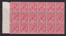 SG329 1d Carmine Block Of 18