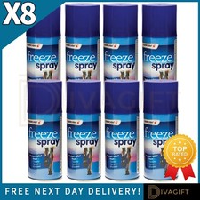 8 x DEEP FREEZE SPRAY 150ML INSTANT MUSCLE PAIN RELIEF TWISTS SPRAINS FREEZING