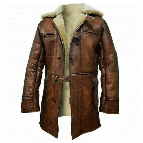 Men vintage real sheepskin - vintage,