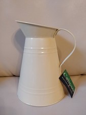 Cream Metal Flower Jug