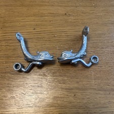 Lan-Bar Dolphin Range Chrome Toilet Holder Bathroom Silver Brackets Only No Bar