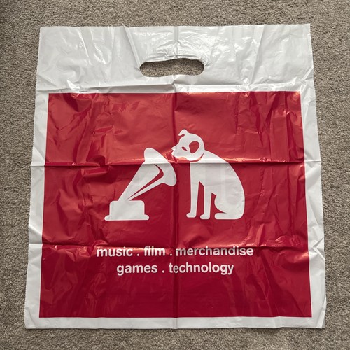 Hmv plastic shopping carrier - hmv,
