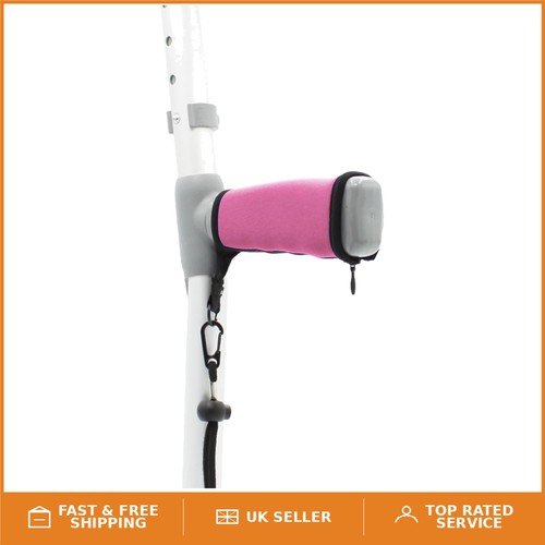 Stylish pink neoprene crutch - pink,