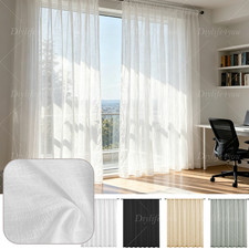 2 Panels Linen Look Voile Net