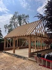 2 Bay Oak Framed Garage / Car