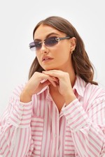Yours Curve Women Plus Size Diamante Heart Frameless Sunglasses