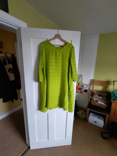 Lime green textured - lime, dress