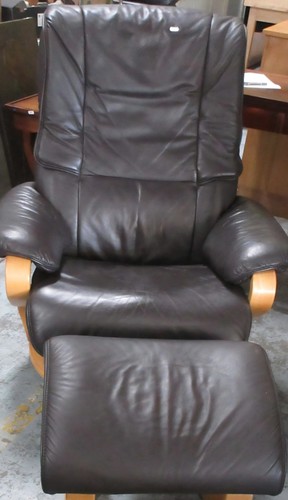 Himolla brown leather recliner - himolla,
