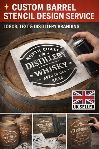 Custom barrel stencil create - |,