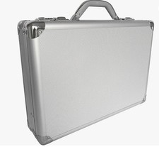Aluminium Padded Briefcase Executive Laptop Case Silver Large Deep Business 