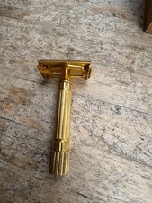 Vintage 1940s Gillette aristocrat gold plated safety razor