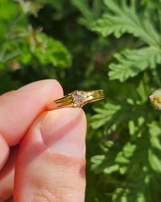 Antique 18ct Yellow Gold Gypsy Ring | Diamond | c.1918–1919 | Size UK M / EU 52.