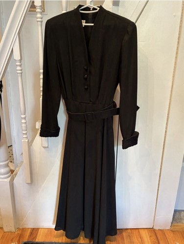 Vintage belted rodier dress - belted,