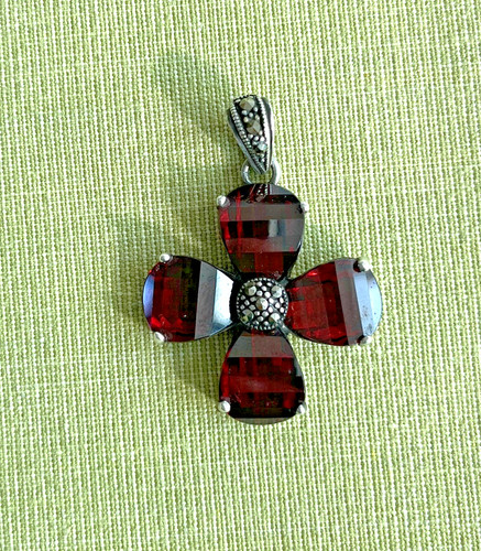 Sterling silver garnet - sterling,