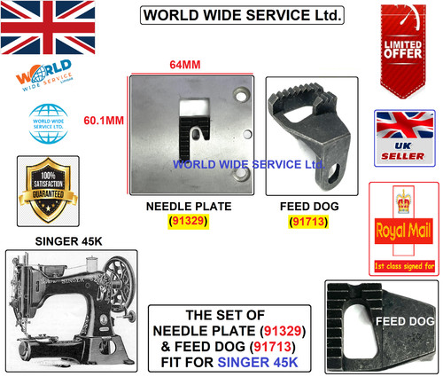 1set needle plate 91329 feed - needle,
