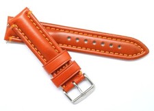 20mm Orange Leather Padded