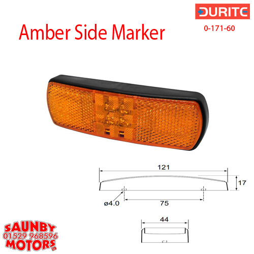 Durite 171 amber led - led, side