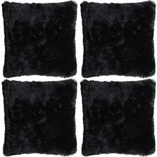 4 x Faux Fur Cushion Covers