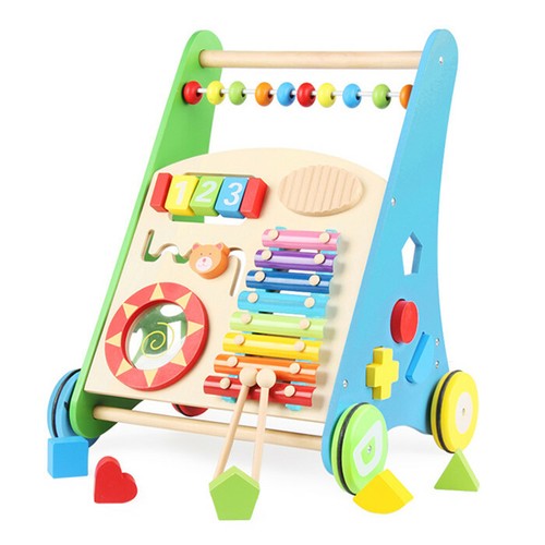 Wooden baby walker with - wooden,