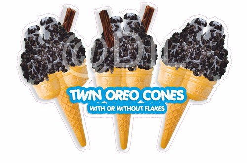 Ice cream stickers oreo cone - ice,