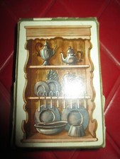 REXALL Pre-Owned KITCHEN CUPBOARD w/DISHES Vintage PLAYING CARDS - 1950's