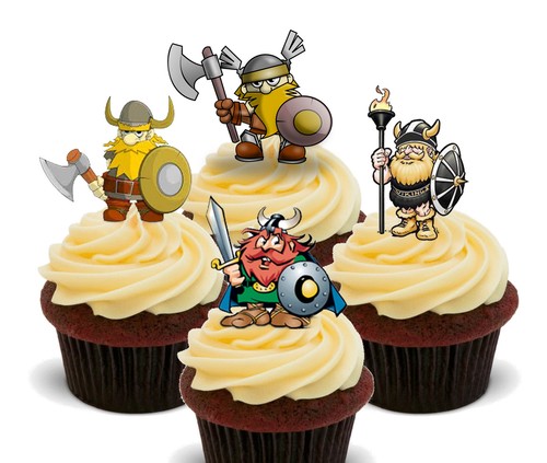 Viking warriors edible cupcake - edible,