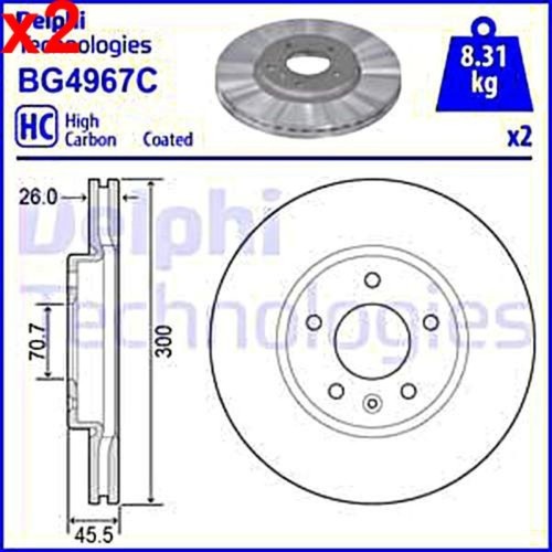 Brake disc delphi fits opel - brake,