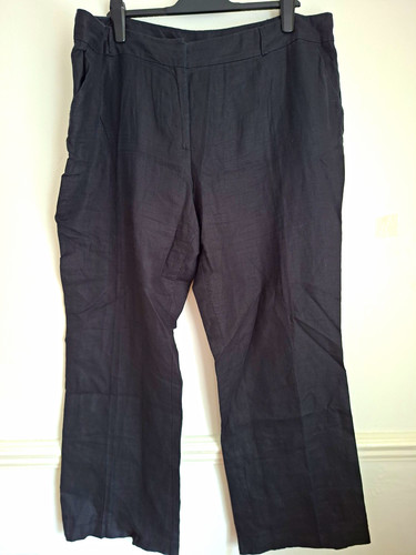 Women black woven linen - black,