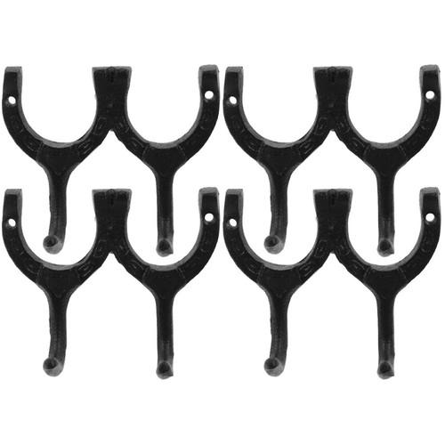 Black iron horseshoe - black, wall