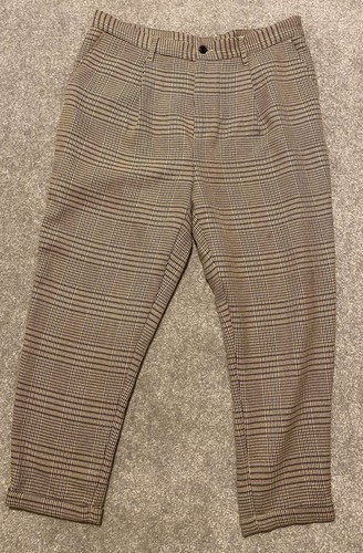 Zara mens pleated plaid - zara,