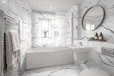 600x600 White Marble Effect