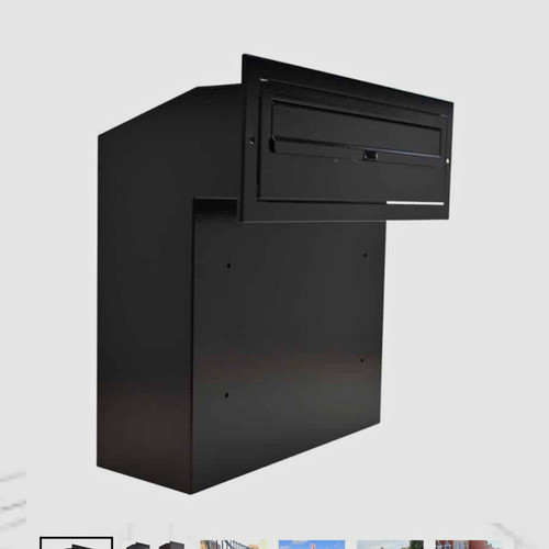 Gate mailbox black - mailbox,, black,