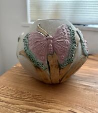 Bernard Rooke 1970s Brutalist Vase - Butterfly Motif