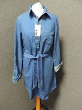 Topshop Denim Shirt Dress Blue UK 10 RRP £40 LN131 ii 10
