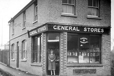 Znn-90 Shopfront, Berriges General Store, Rushden, Northamptonshire. Photo